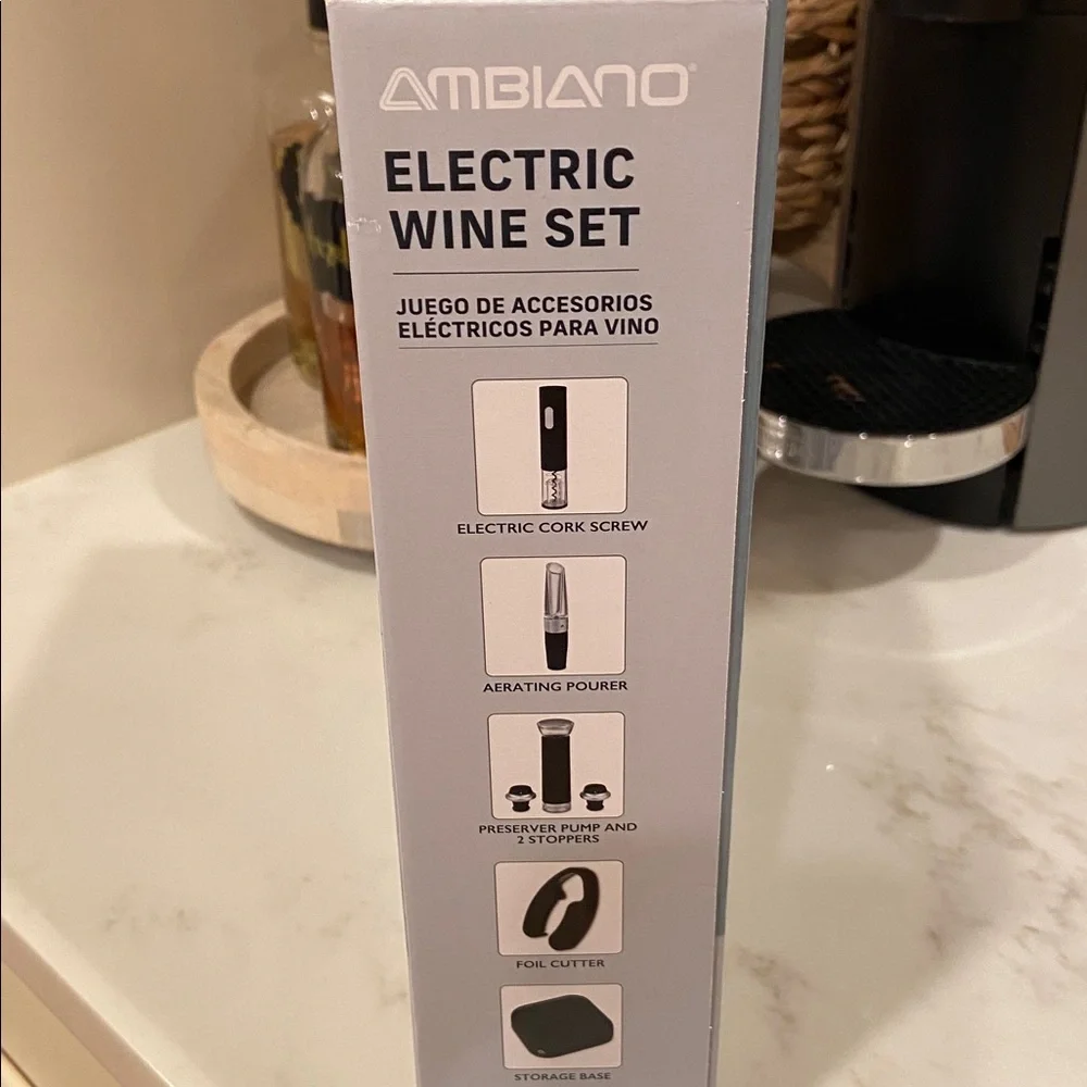 Ambiano Electric Wine Set - Black new